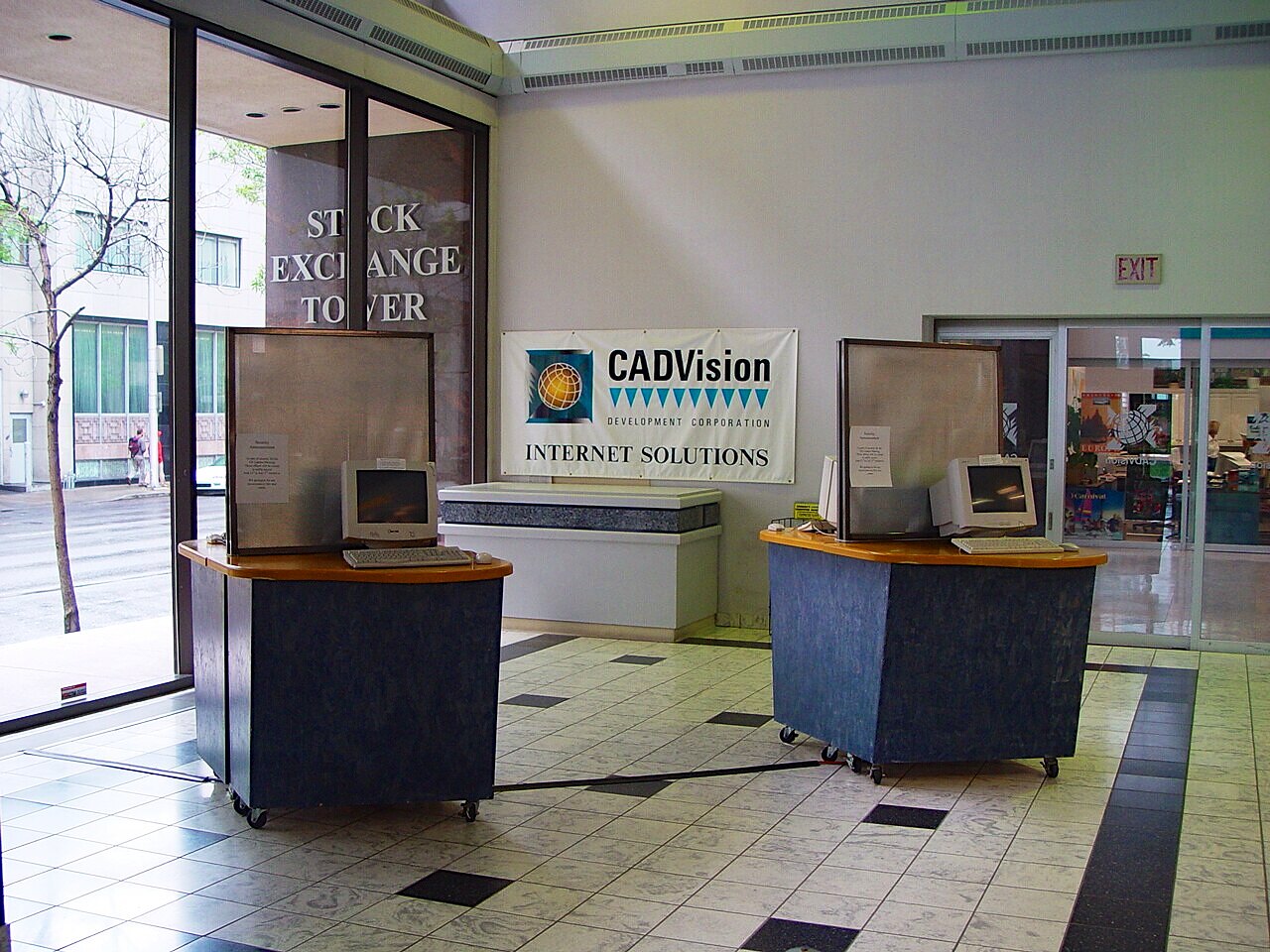 Public internet terminals — Stock Exchange Tower lobby