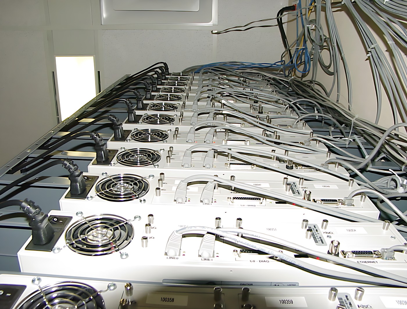 DSL modem shelf — line cards and Ethernet