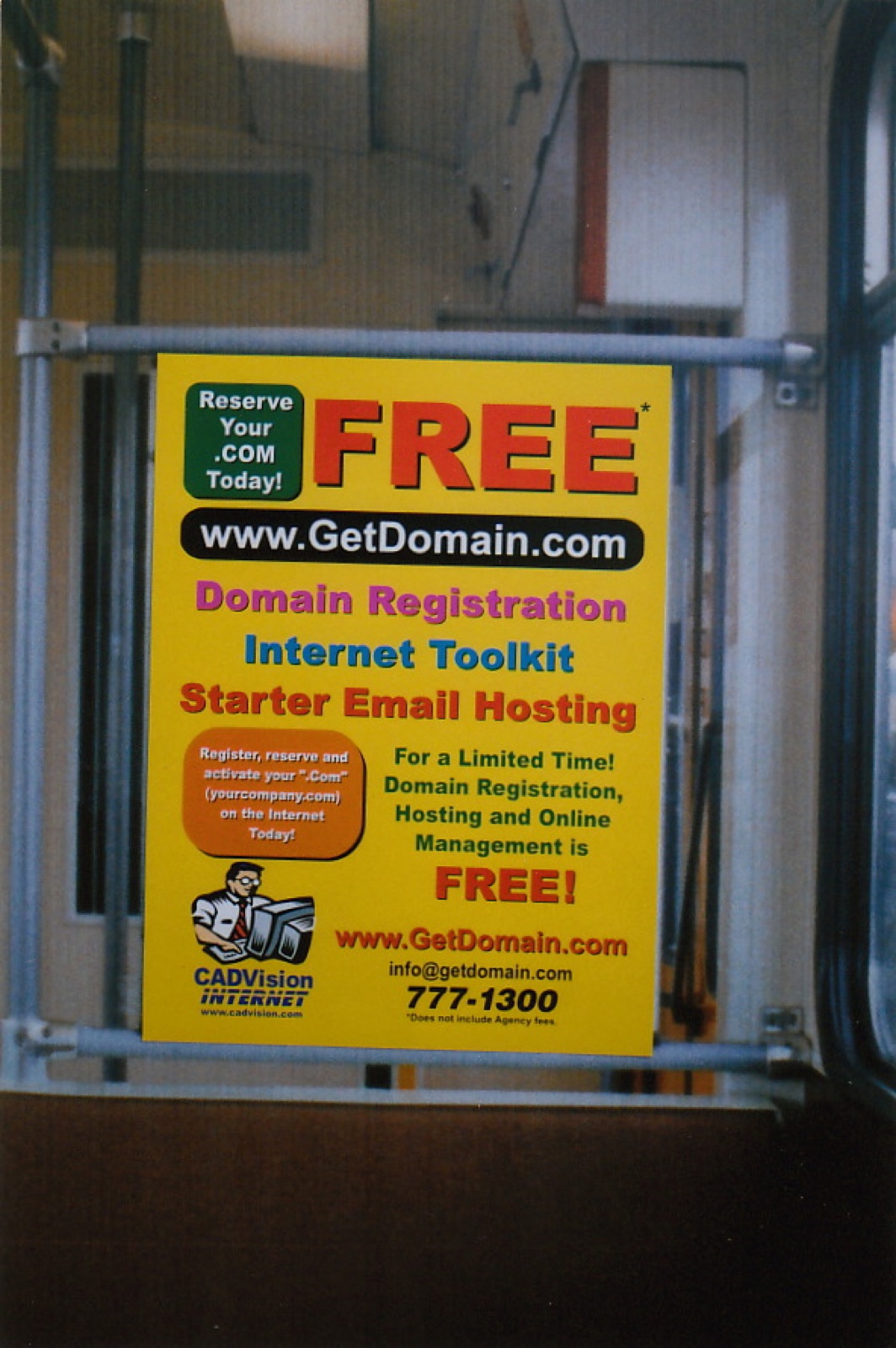 GetDomain poster — Reserve Your .COM