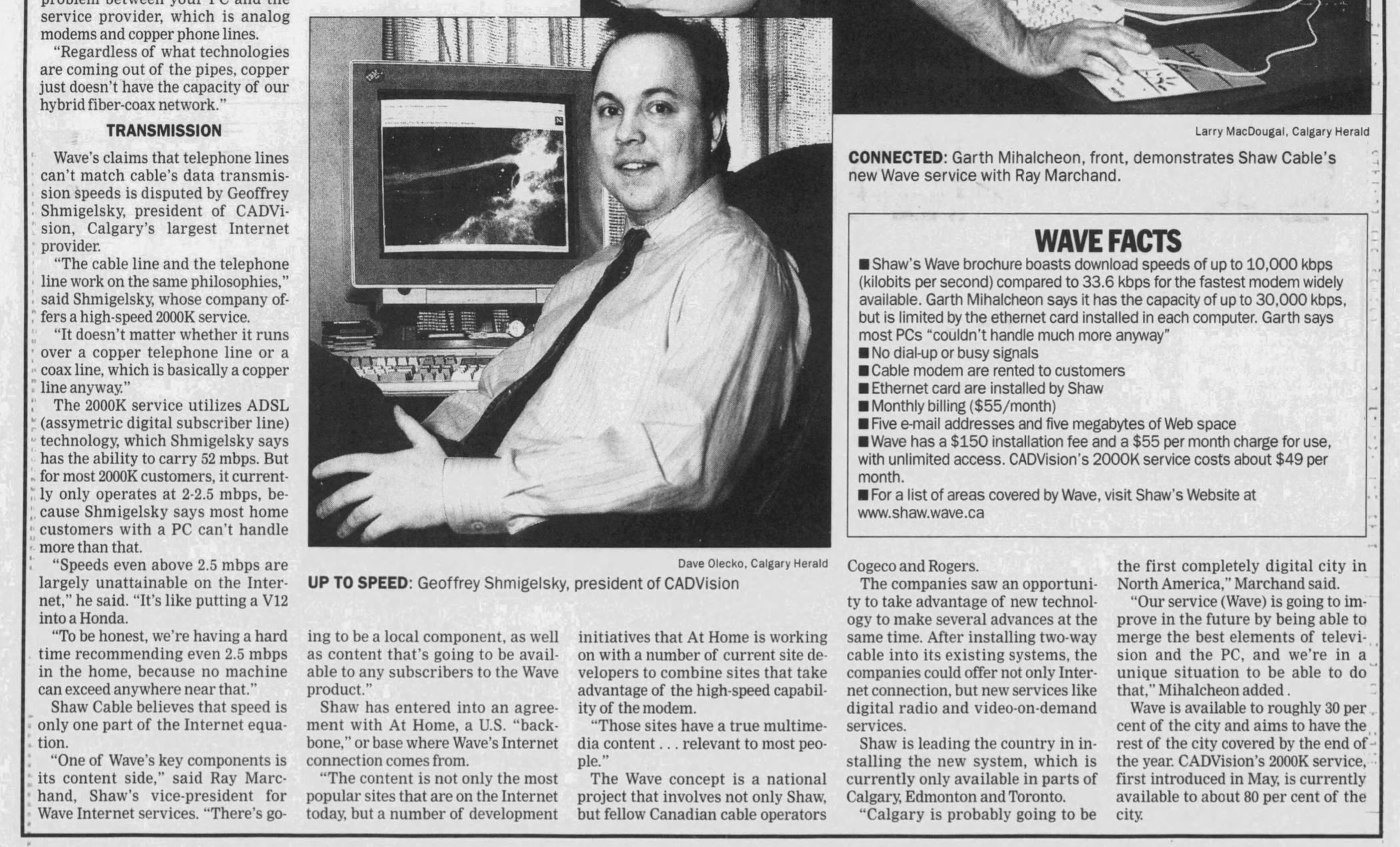 Up to Speed — Calgary Herald, Jul 24, 1997