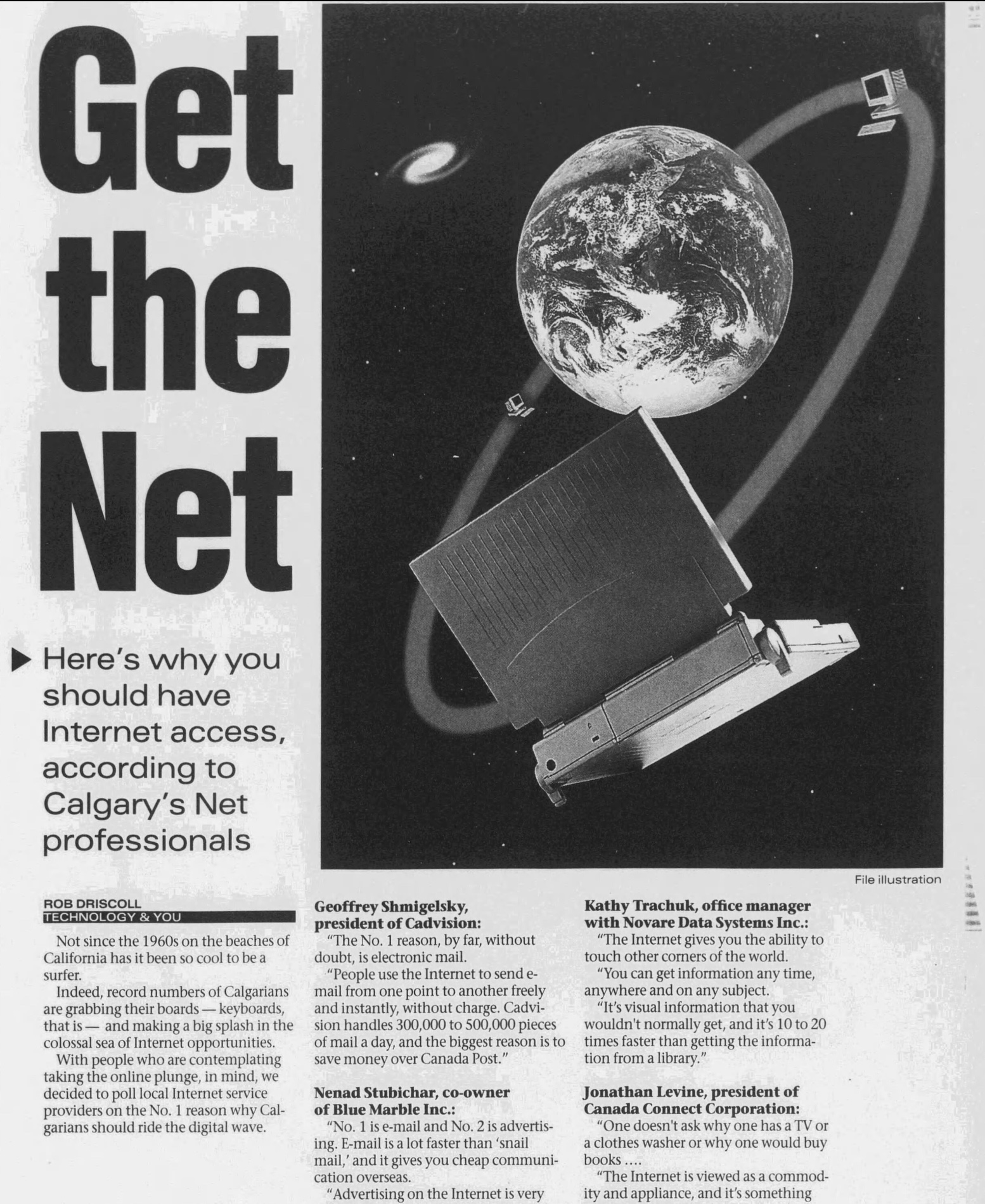 Get the Net — Rob Driscoll, Calgary Herald, Jun 23, 1998